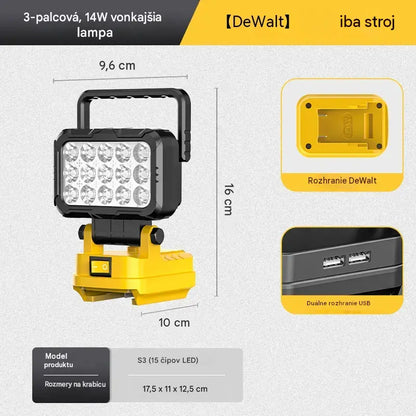🔥💡Baterka napájaná lítiovou batériou s rozhraním USB, vhodná na opravu auta atď.