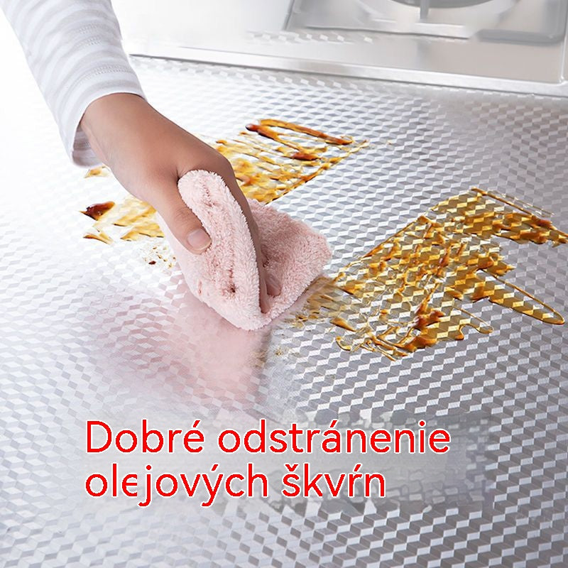 【40cm✖10m】Nerezová oceľová olejotesná lepiaca tapeta v rolke