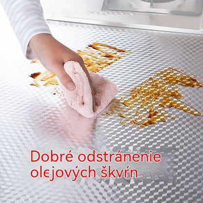 【40cm✖10m】Nerezová oceľová olejotesná lepiaca tapeta v rolke