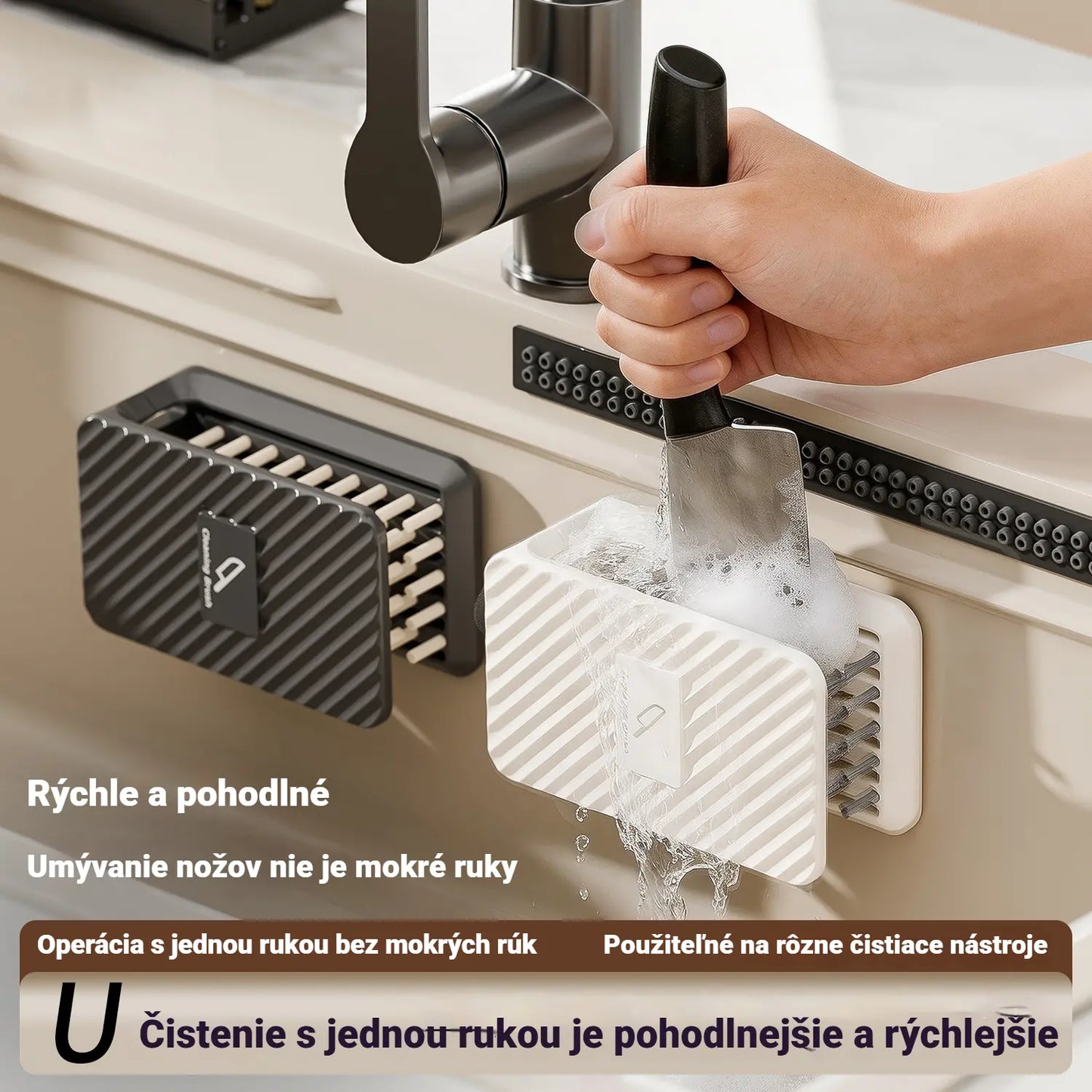 💥✨【Kúpte 1, dostanete 1 zadarmo】Obojstranná čistiaca kefa s lepiacou páskou a sponou