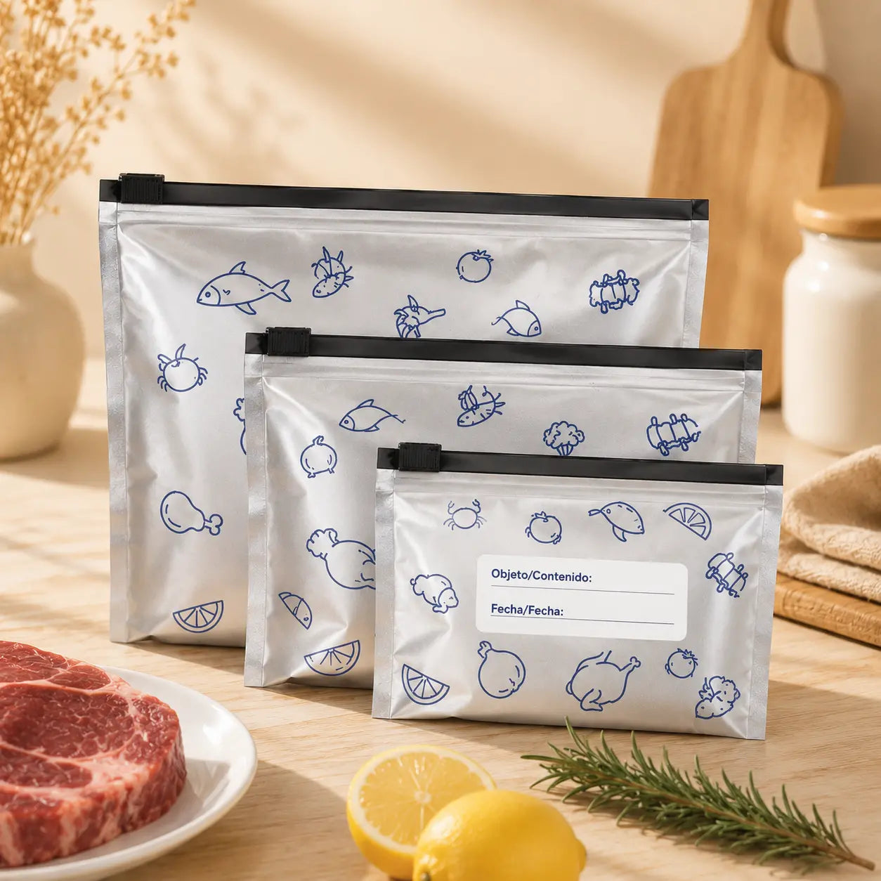 🥣✨Skupaj 30 antibakterijskih vrečk iz aluminijaste folije, izjemno enostavnih za uporabo, za ohranjanje svežine.