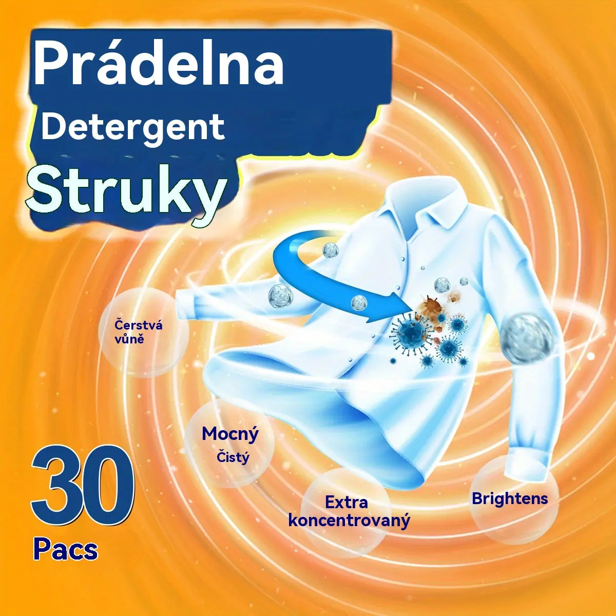 ✨👚【30 kusov】✨Extra veľké vedro 6v1 vonné perličky na bielizeň odstraňujú škvrny a zanechávajú vôňu, hladko likvidujú roztoče a baktérie