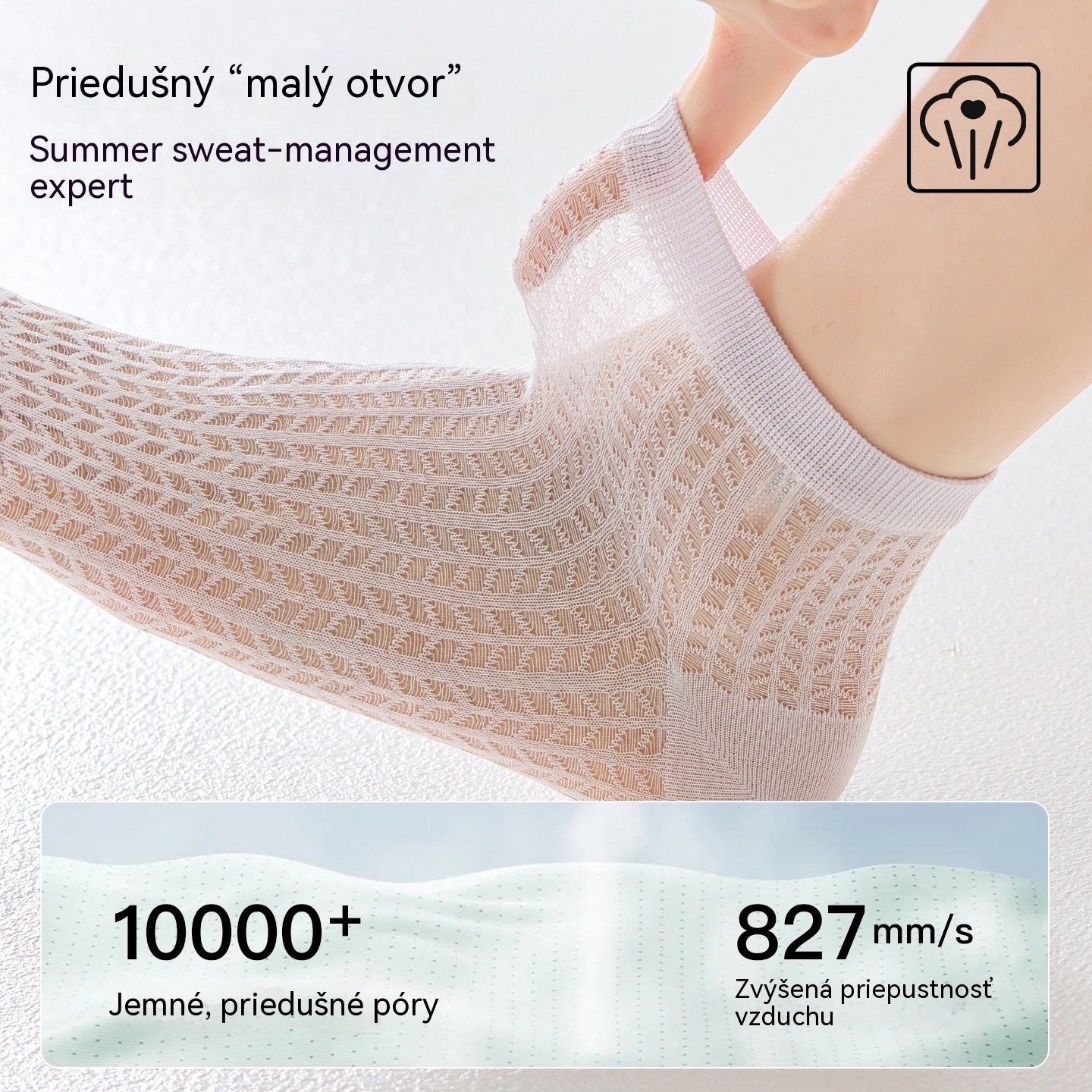 🧦【8 párov】🧊Tenké hodvábne sieťované ponožky do polovice lýtok s chladivými, zápachom odolnými a antibakteriálnymi vlastnosťami