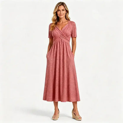 🔥🔥👗【S-3XL】Moderna ležerna haljina srednje duljine u čistim bojama iz 2026.