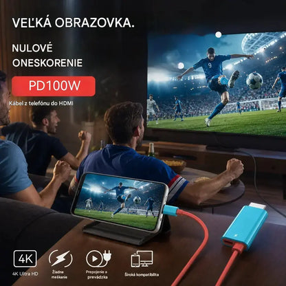 🔥 LIMITOVANÁ PONUKA: 50% zľava! 🔥 Adaptérový kábel USB-C na HDMI pre Switch