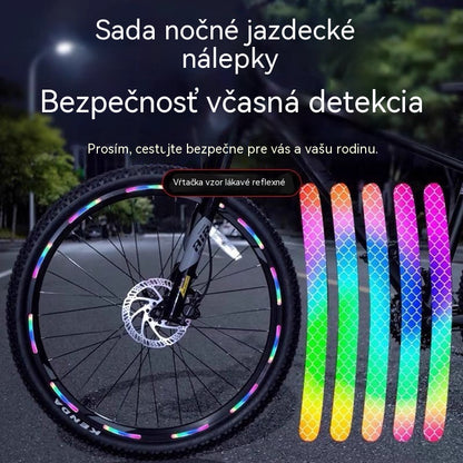 ✨【100 položiek】🚲Reflexné nálepky na bicykle, príslušenstvo pre jazdu v noci, nálepky na svietiace ráfiky kolies