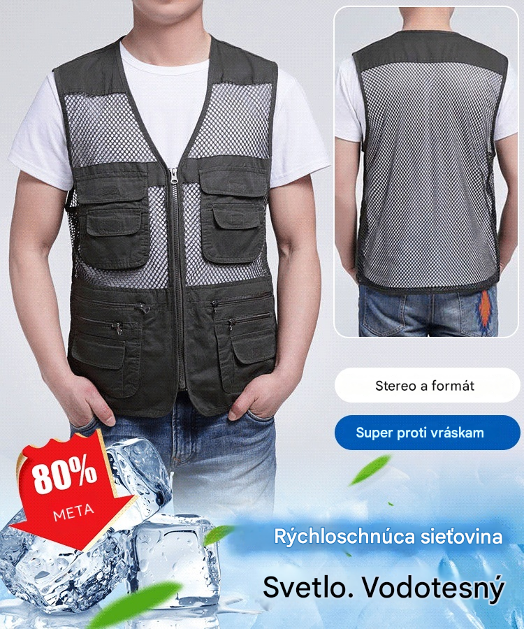 Jednoduchá a praktická vesta s viacerými vreckami 🔥【XL-4XL】