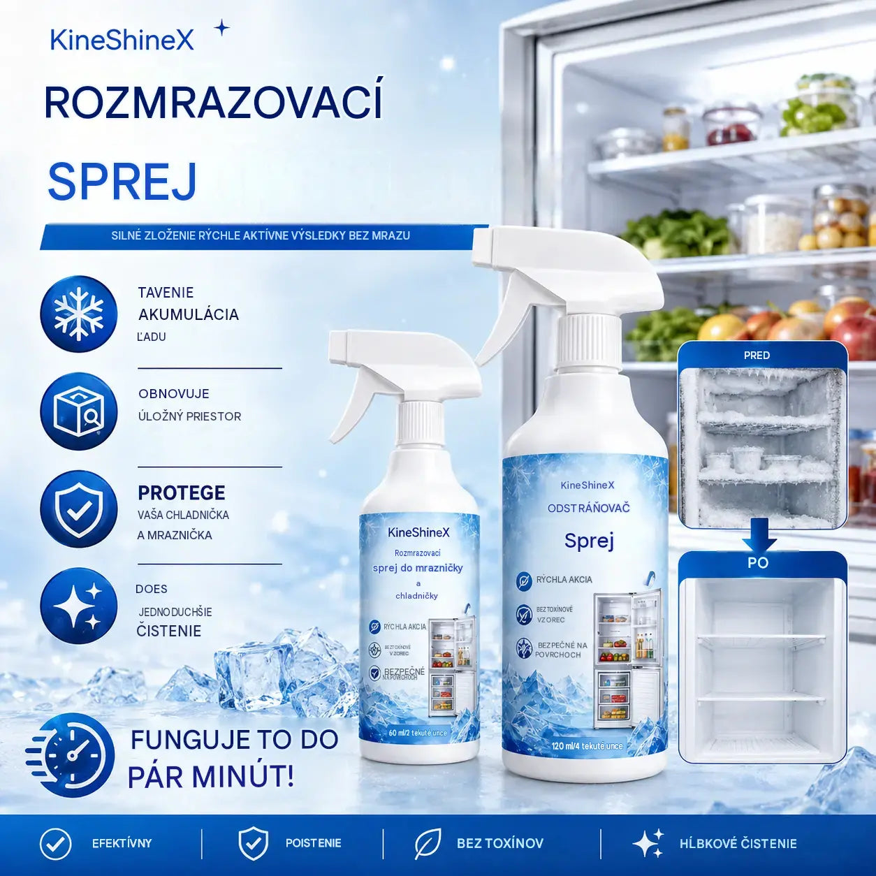 🔥【Kúp 1 a získaj 1 zadarmo】❄️ Nový rozmrazovací sprej 2026 🧡 Rýchlo odstraňuje ľad z mrazničky