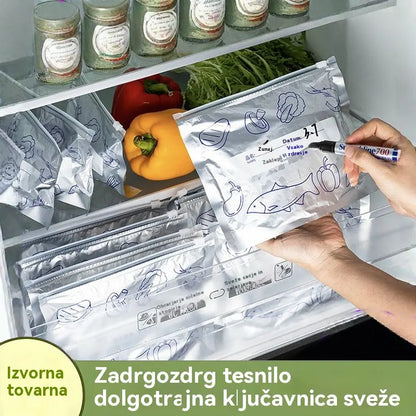 🥣✨Skupaj 30 antibakterijskih vrečk iz aluminijaste folije, izjemno enostavnih za uporabo, za ohranjanje svežine.