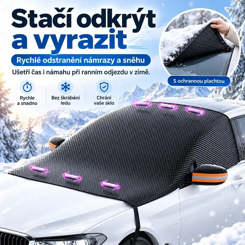 🚗❄Magnetická krycia plachta na čelné sklo auta – zosilnená hliníková fólia proti námraze