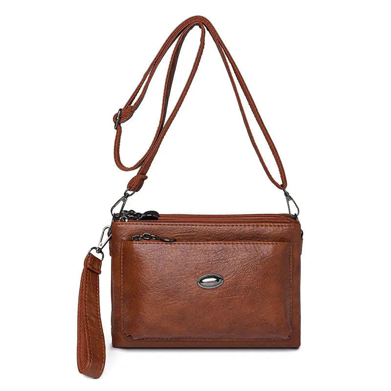 👜✨Módna dámska kabelka z mäkkého koženého materiálu s viacerými priehradkami