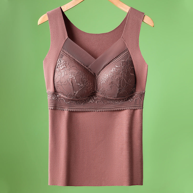 🔥Kupi 1, prejmi 1 brezplačno❤️【L-4XL】Čipkast nedrček z majico in čudovitim dizajnom hrbta; učinkovito dviguje in zbira prsi ter preprečuje povešanje ✅