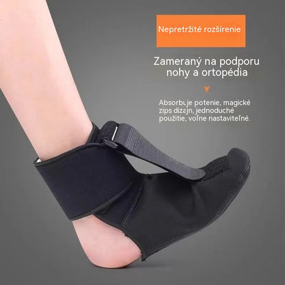 【2-balenie】Ortézy na zníženie pohybu chodidla a plantárnu fasciitídu – nastaviteľná podpora členku, koriguje inverziu/everziu, elastický pás a protišmyková podrážka