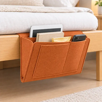 🛏️【Kúpte 1 a dostanete 1 zadarmo】✨ Zavesný organizér na posteľ z plsti | Mimoriadne odolná úložná taška do spálne, ktorú možno pripevniť bez vŕtania