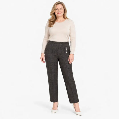 [Veľkosti XL – 8XL / 4 varianty] Ležérne nohavice s rovným strihom pre zrelé ženy (jeseň/zima)