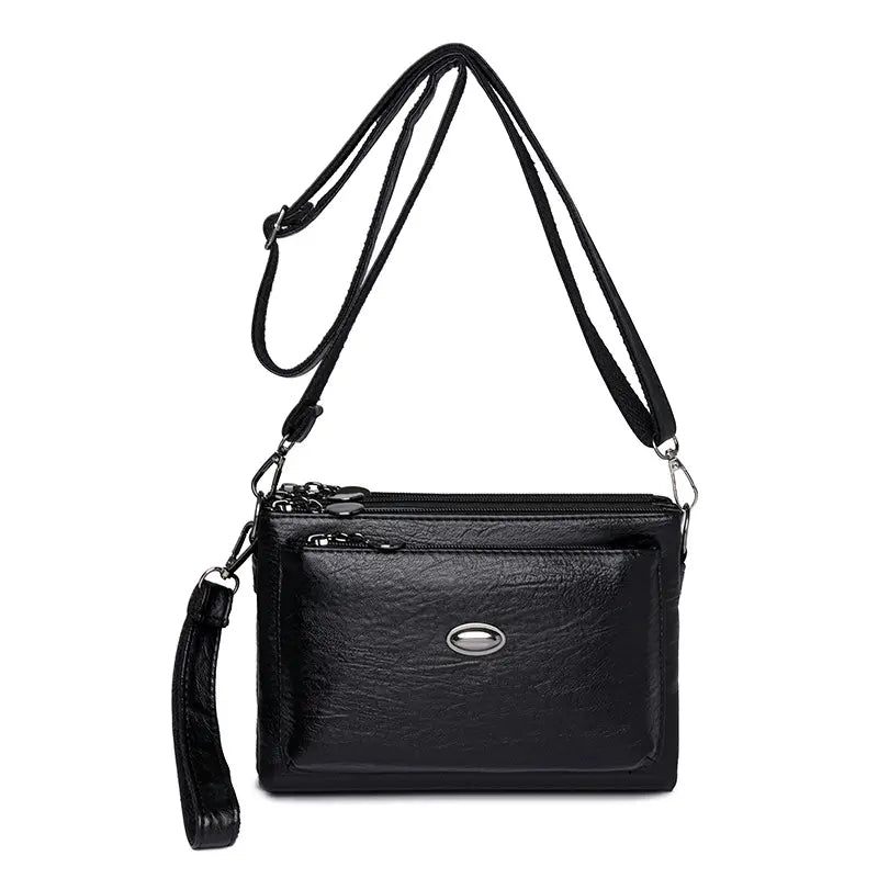 👜✨Módna dámska kabelka z mäkkého koženého materiálu s viacerými priehradkami