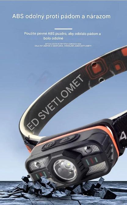 💡Inteligentné USB nabíjacie LED indukčné svetlomety