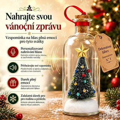 🎄Nahrateľný/prehrávateľný odkaz vo fľaši, vzácny suvenír, jedinečná bytová dekorácia.