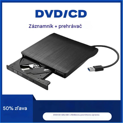 📢📢 Zľava 50 %! 💿💻 Externá CD/DVD mechanika: Plug & Play, prenosná a kompatibilná so systémom Mac/Windows