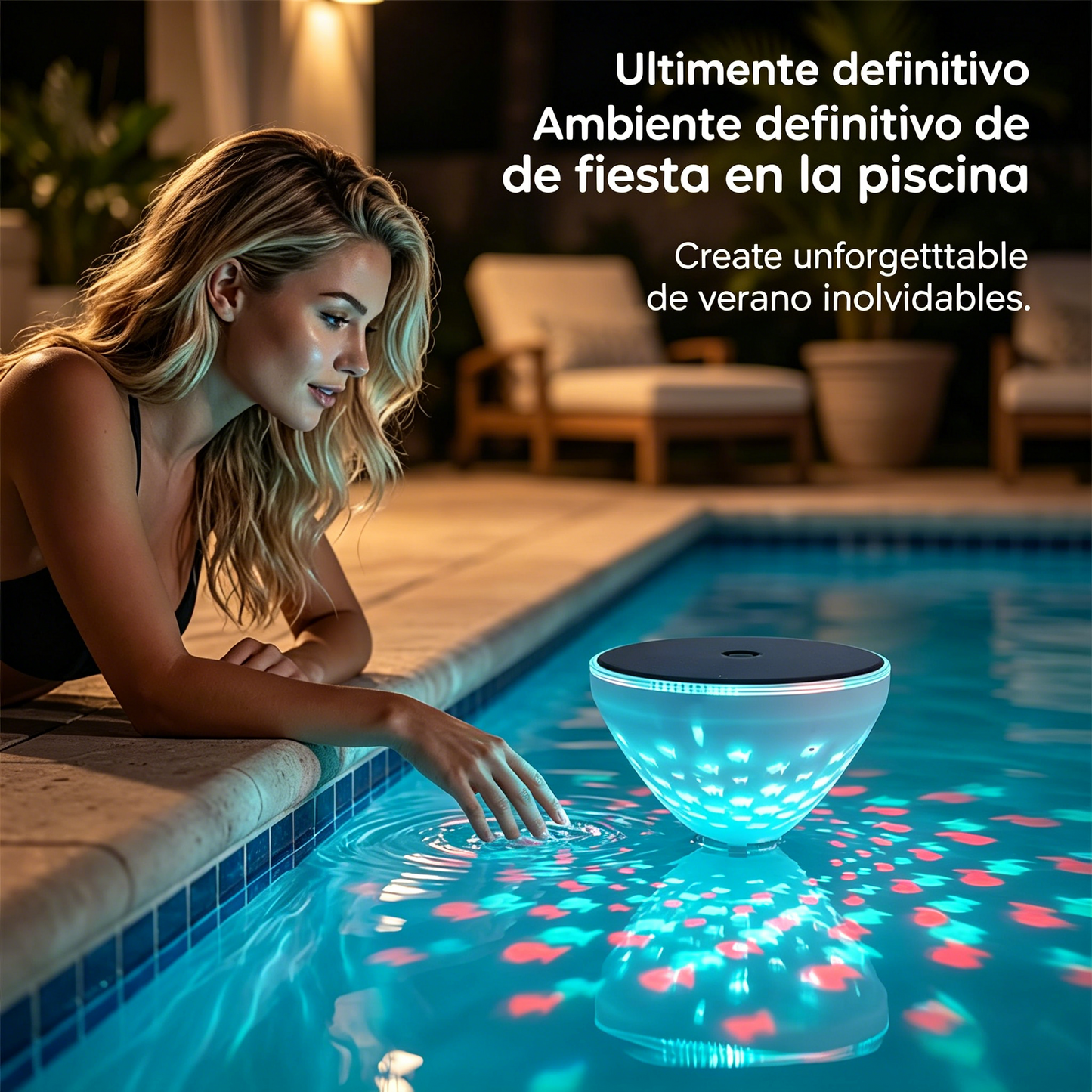 ☀️🐠 Plávajúce solárne bazénové svetlo s projekciou v tvare ryby💡💦