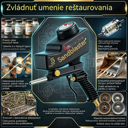 🔫✨ Prenosná pieskovacia pištoľ s gravitačným účinkom – na odstraňovanie hrdze, leptanie a odhrotovanie.