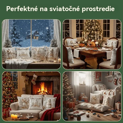 Vánoční výprodej 49% SLEVA🎄Povlak na polštář s vánoční tématikou 【4 kusy】