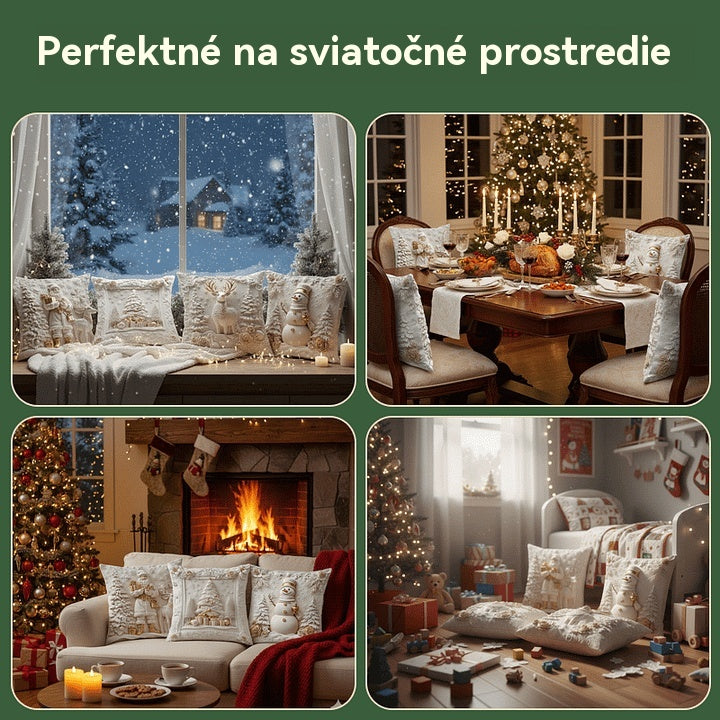 Špeciálna ponuka: ZĽAVA 49 % 🎄 Obliečky na vankúše s vianočnou tematikou【sada 4 kusov】