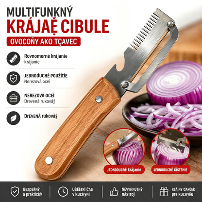 ✅【Kúp 1 a dostaneš 1 zadarmo!】🧅🔪 Viacúčelová kuchynská škrabka 3 v 1: olúpa, krája a otvára uzávery fliaš! 🔥