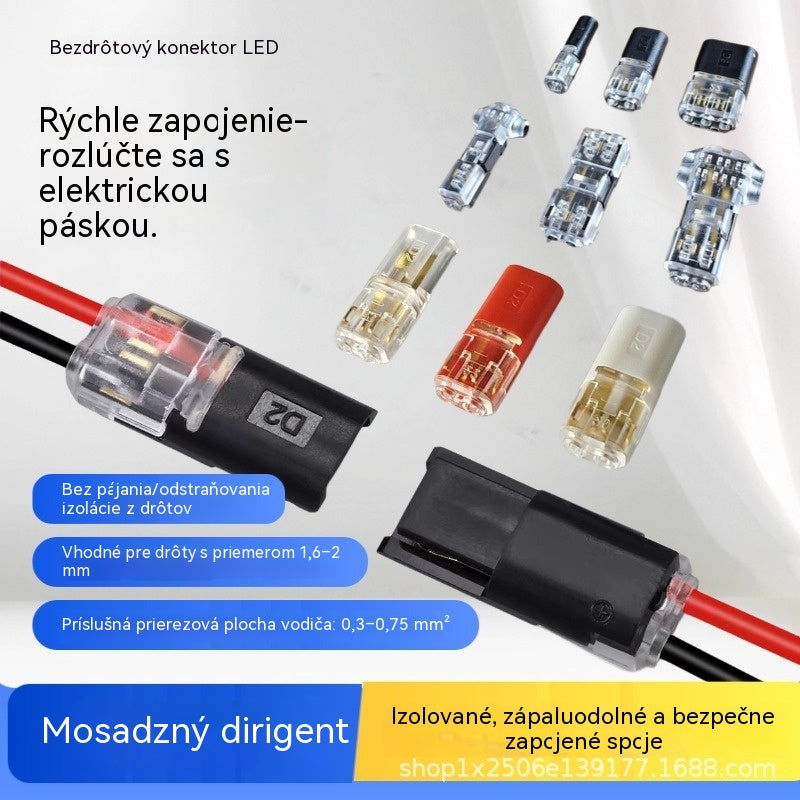 🥳Najpredávanejší tovar roku 2026🥳⏰ 【50/100 kusov】Dvojvodičový konektor s poistnou prackou, zľava 50 %! Bezpečnostná poistná pracka, protišmyková úprava⚡️