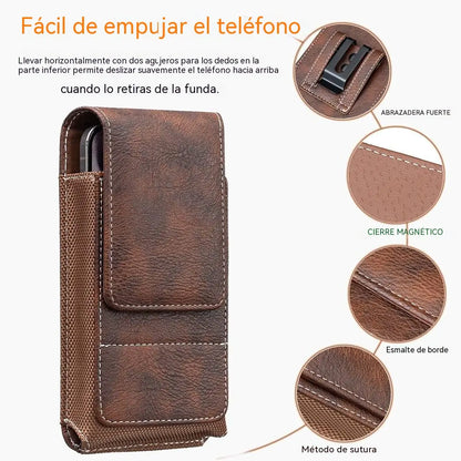 🔥 Puzdro na mobilný telefón s klipom na opasok – magnetické zapínanie, odolné a s priehradkou na kartu