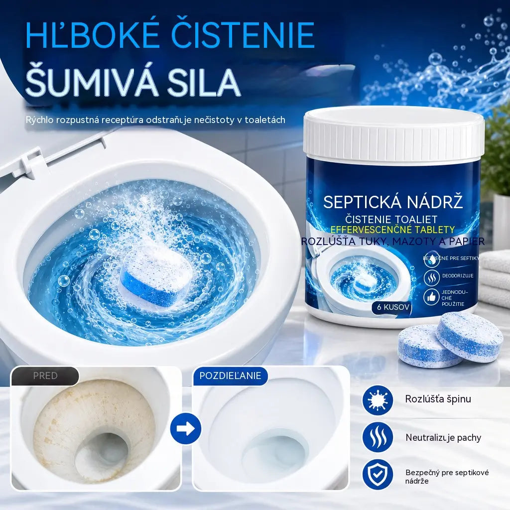 🚽【Kúp 1, získaj 1 zadarmo】✨Šumivé tablety na čistenie toalety bezpečné pre septiky