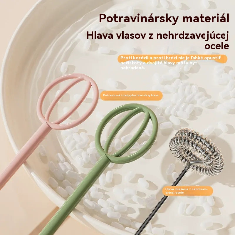 🥚 Bezdrôtový mini ručný mixér – vyšľahá vajcia a napení mlieko za pár sekúnd