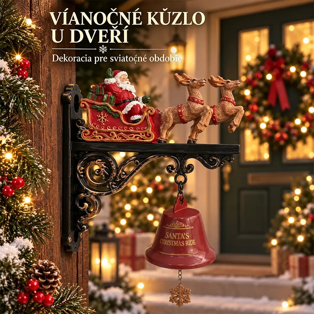 🎅🎁🎄Závesná ozdoba na zvonček zo živice Santa Claus