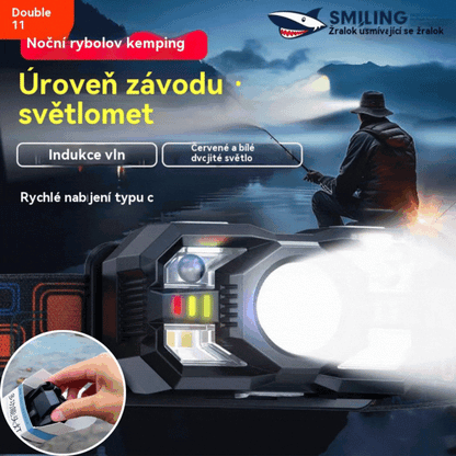 💡🌟【Korlátozott ideig érvényes ajánlat-50%】🔥🔥Chytré senzorové svietidlo s čelenkou, extra dlhá výdrž batérie, vonkajšie nočné rybárčenie, čelenka
