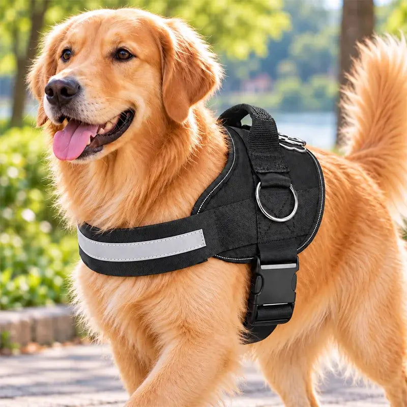 🐶 Postroj proti ťahaniu pre psov s vodítkom | Priedušný, pohodlný a reflexný na prechádzky cez deň aj v noci