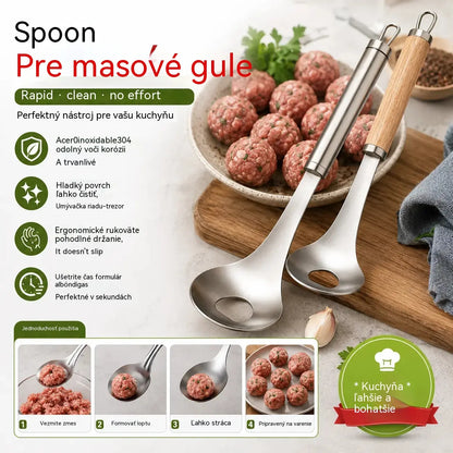 🍖【2 kusy】Forma na mäsové gule z nehrdzavejúcej ocele 304 – ideálna na prípravu mäsových a rybích gulí, dokonalá pre domáce varenie. 🥄