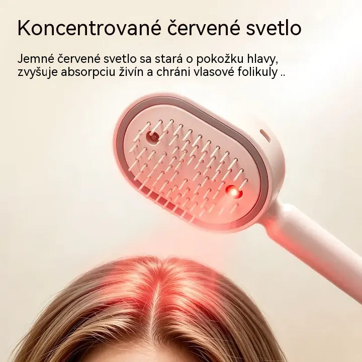 Elektrický rozprašovač s masážnym hrebeňom so vzduchovým vankúšom