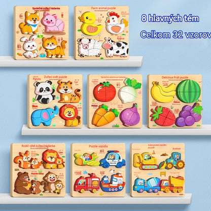 👧🏻🧩【-60% ZĽAVA】 Montessori 3D puzzle pre 1–6 roky