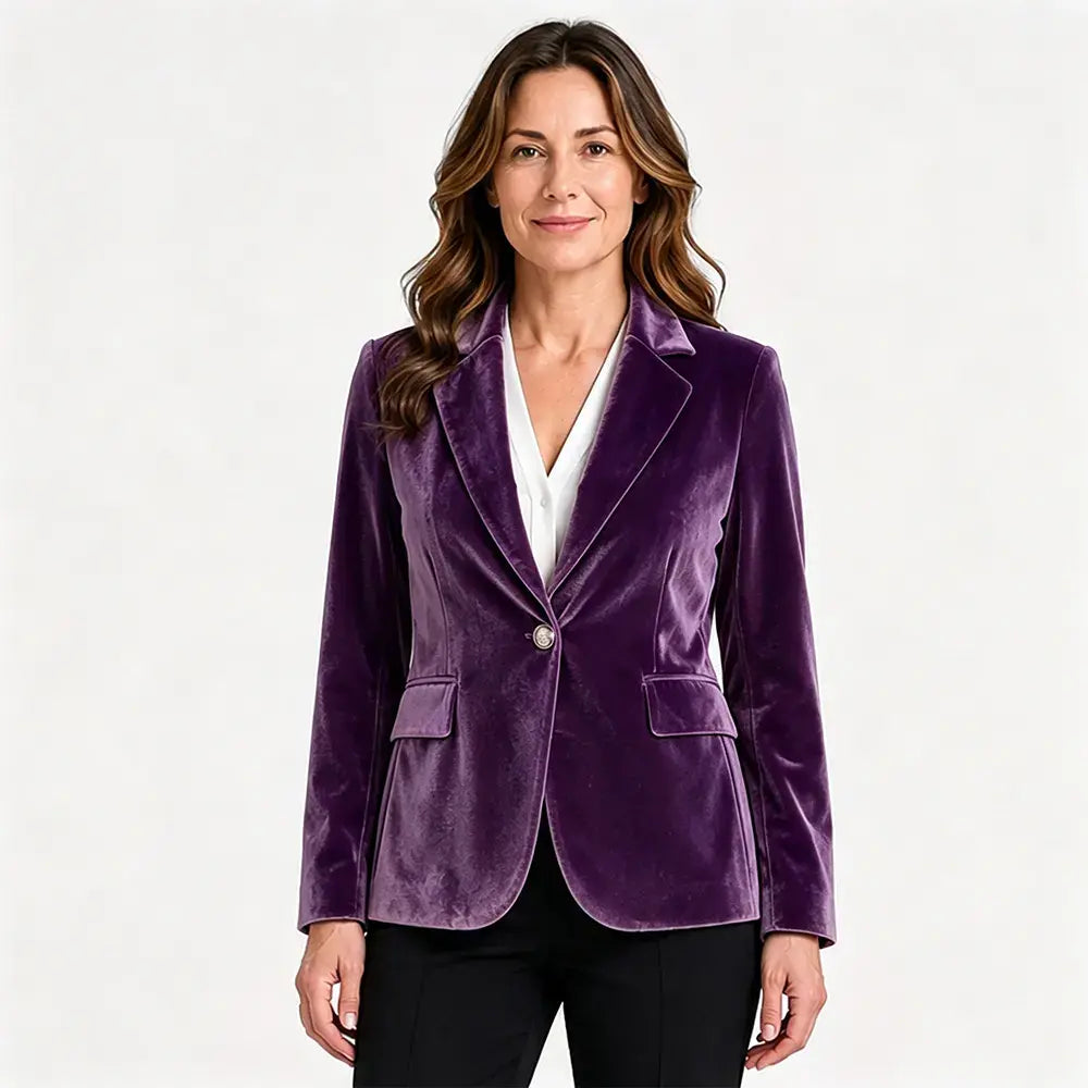 💖【S-3XL】Elegantné a úzke zamatové sako