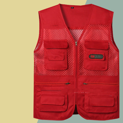 Jednoduchá a praktická vesta s viacerými vreckami 🔥【XL-4XL】