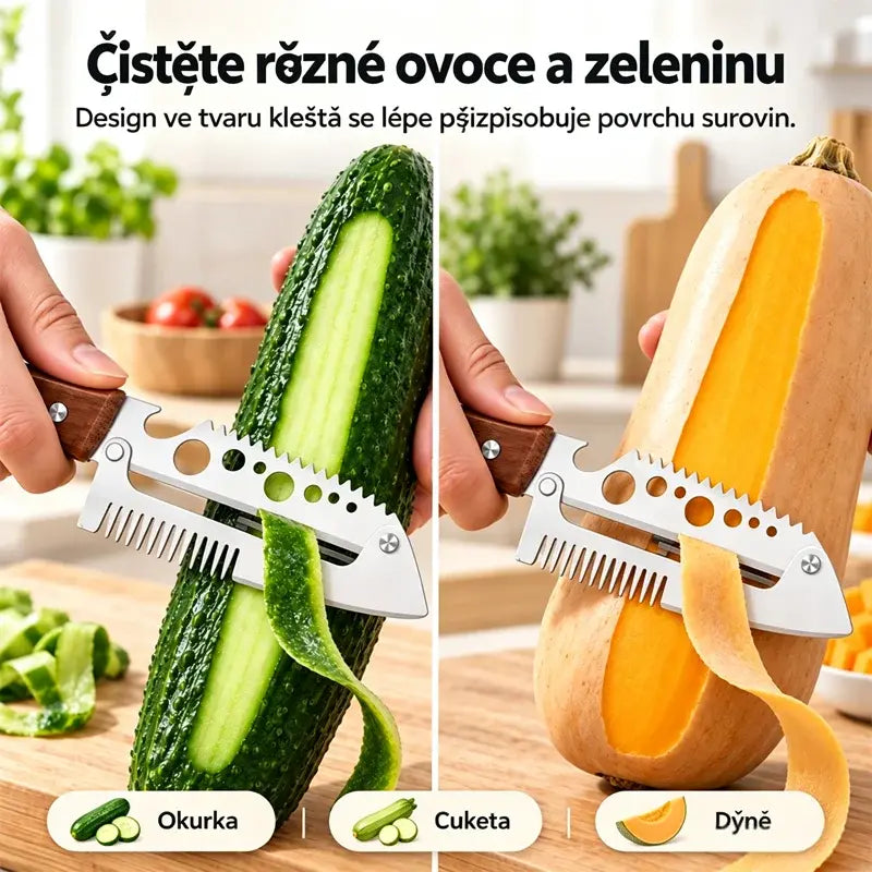 【Kúpte jeden a druhý získate zadarmo】Multifunkčná škrabka z nehrdzavejúcej ocele 7 v 1