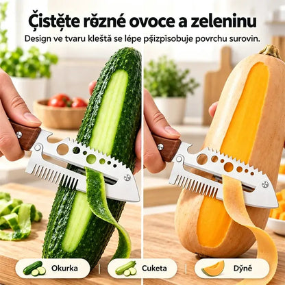【Kúpte jeden a druhý získate zadarmo】Multifunkčná škrabka z nehrdzavejúcej ocele 7 v 1