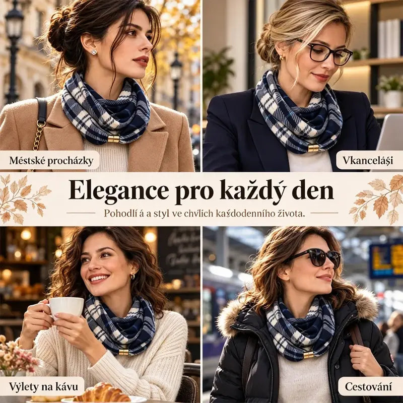 🧣❤️Nákrčník s magnetickou kovovou sponou