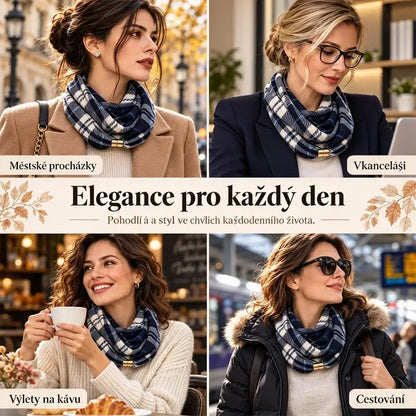 🧣❤️Nákrčník s magnetickou kovovou sponou