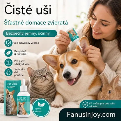【Kúpte 1 a získajte 1 zadarmo】 🐱🐶 Jemné kvapky na čistenie uší pre domáce zvieratá – Rozlúčte sa s ochoreniami vonkajšieho zvukovodu