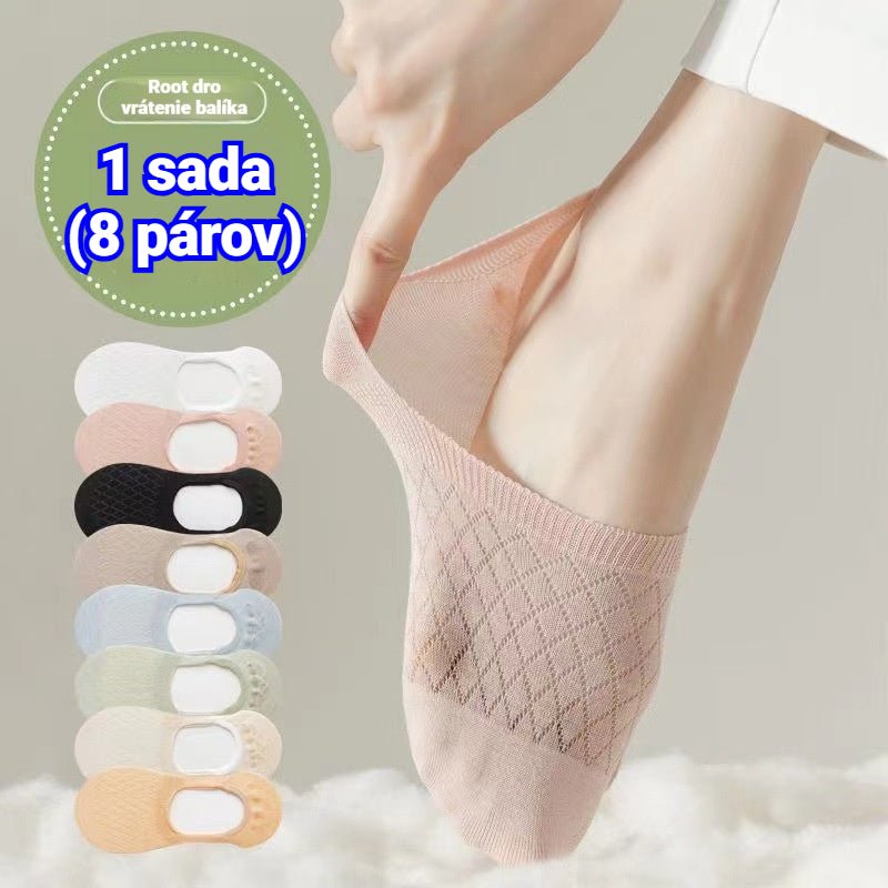 ✨【1 sada za 8 párov】🧦Dámske ponožky s priedušnou sieťovinou