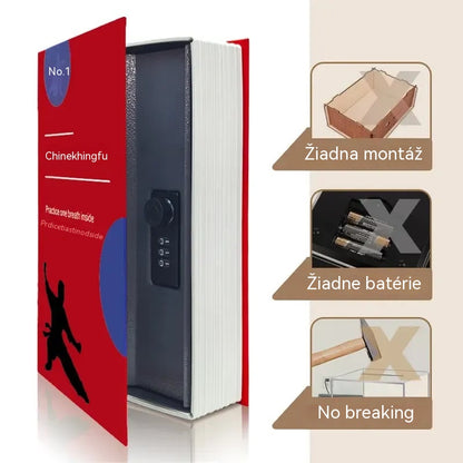 🔐📚【24*15.5*5.5cm】Skrytý trezor v podobe knihy – tajná schránka v podobe slovníka s číselným zámkom