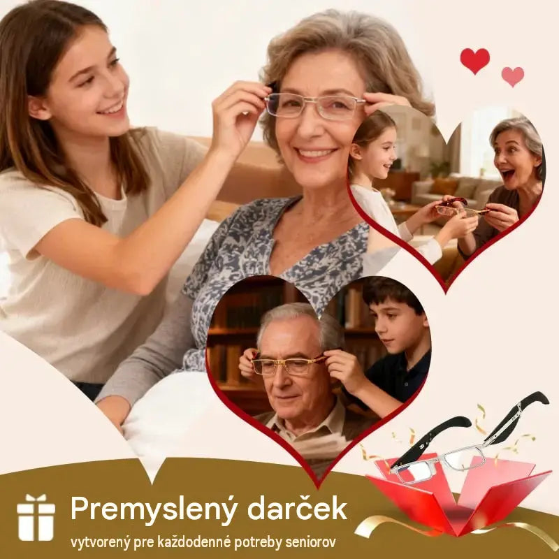 🔥Skladacie okuliare na čítanie a puzdro na okuliare s ochranou proti modrému svetlu