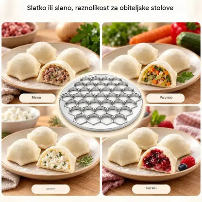 🥟 Pripremite pieroge ili pelmene za nekoliko sekundi! Kalup od 37 dijelova · Jedan pritisak proizvodi 37 identičnih dijelova · Učinkovito, brzo i jednostavno za čišćenje!