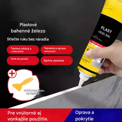 1 sada 26 eur 💧🛡️Žltý a čierny tmel na plastovú oceľ, vodeodolný a plesnivzdorný tmel, lepidlo na sklo do kúpeľne, rýchloschnúce lepidlo.